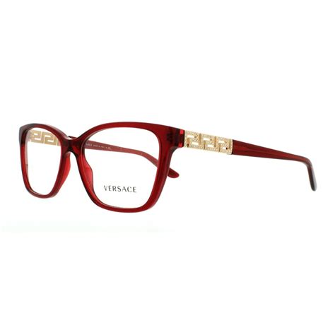 versace glass for women red frames|versace eyeglass frames with rhinestones.